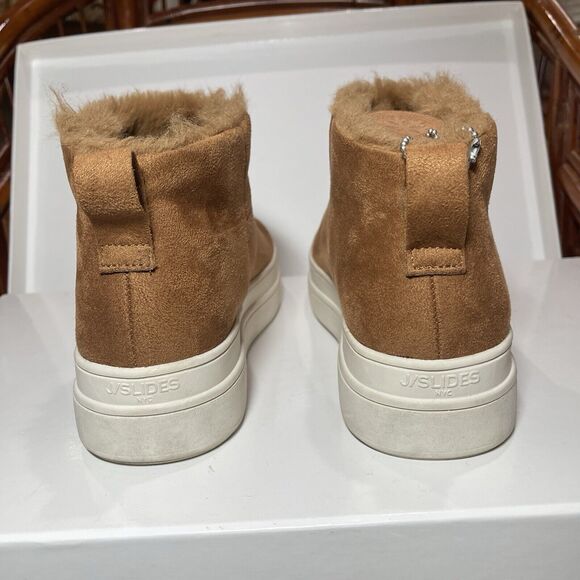 J/slides Nia Womens Waterproof Suede Bootie Size 8M Brown Faux Fur WORN ONCE - Picture 6 of 13